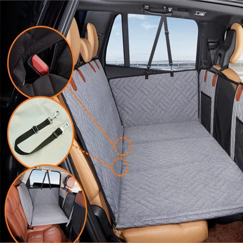 New Design Large Pet Back Seat Extender Car Backseat Protector Hammock Dog Car Seat Cover Hard Bottom for Travel